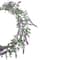 16" White LED Lighted Pink Lavender Artificial Spring Wreath